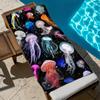 1pc Large Quick-Dry Beach Towel - Quick-Dry Absorbent Microfiber Towel with Colorful Jellyfish Print (Purple, Orange, Blue)