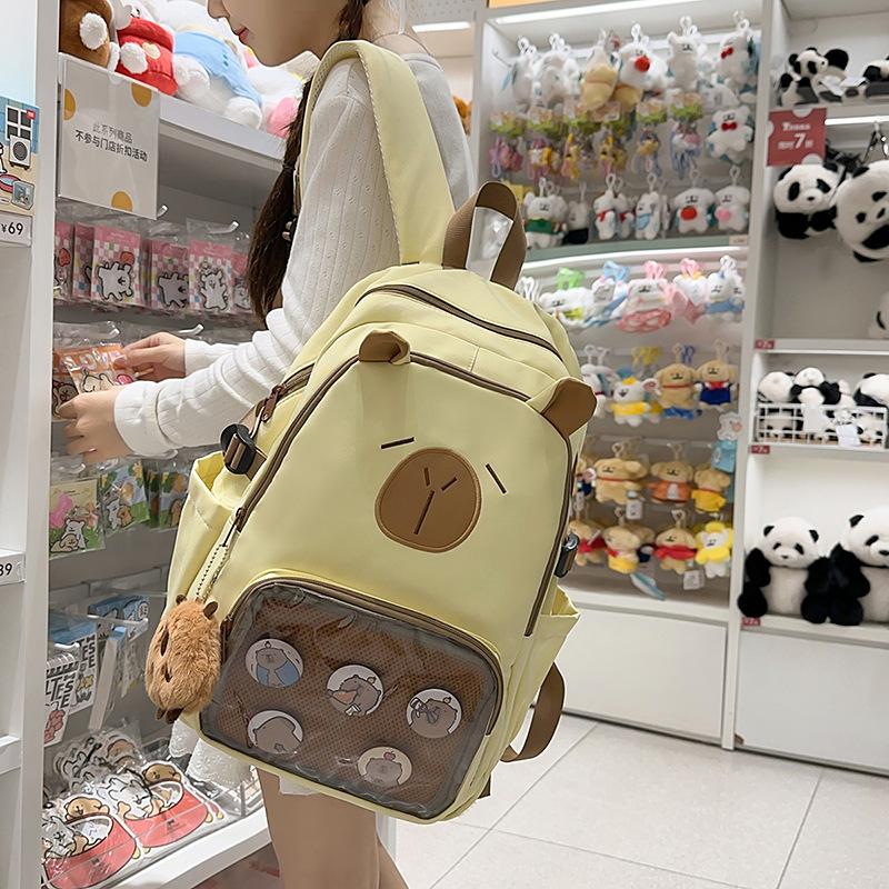 Summer New Cute Girl Burden Protection Light Backpack Girl Junior High and High School Student Large Capacity Backpack Girl