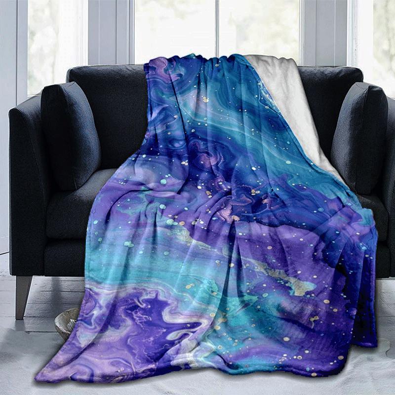 

1pc Marble Pattern Lightweight Flannel Blanket, Comfortable and Warm Blanket, for Camping Sofa Bed and Couch Office, Gift 100x150cm