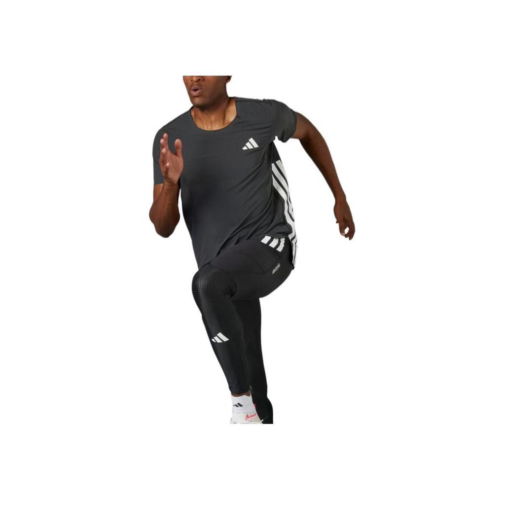 Adidas Adizero Soft Comfortable Stylish Breathable Short Sleeve T-Shirt Men Tops Black JF3473