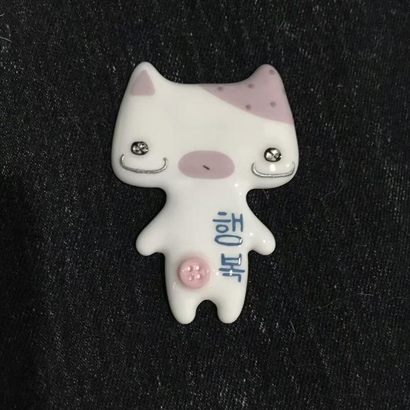 Subculture Y2K Cartoon Lovely Cats Button Polka Point Hair Accessories Hairclip Girlish Heart Pink Bangs Clip Hairpin A1