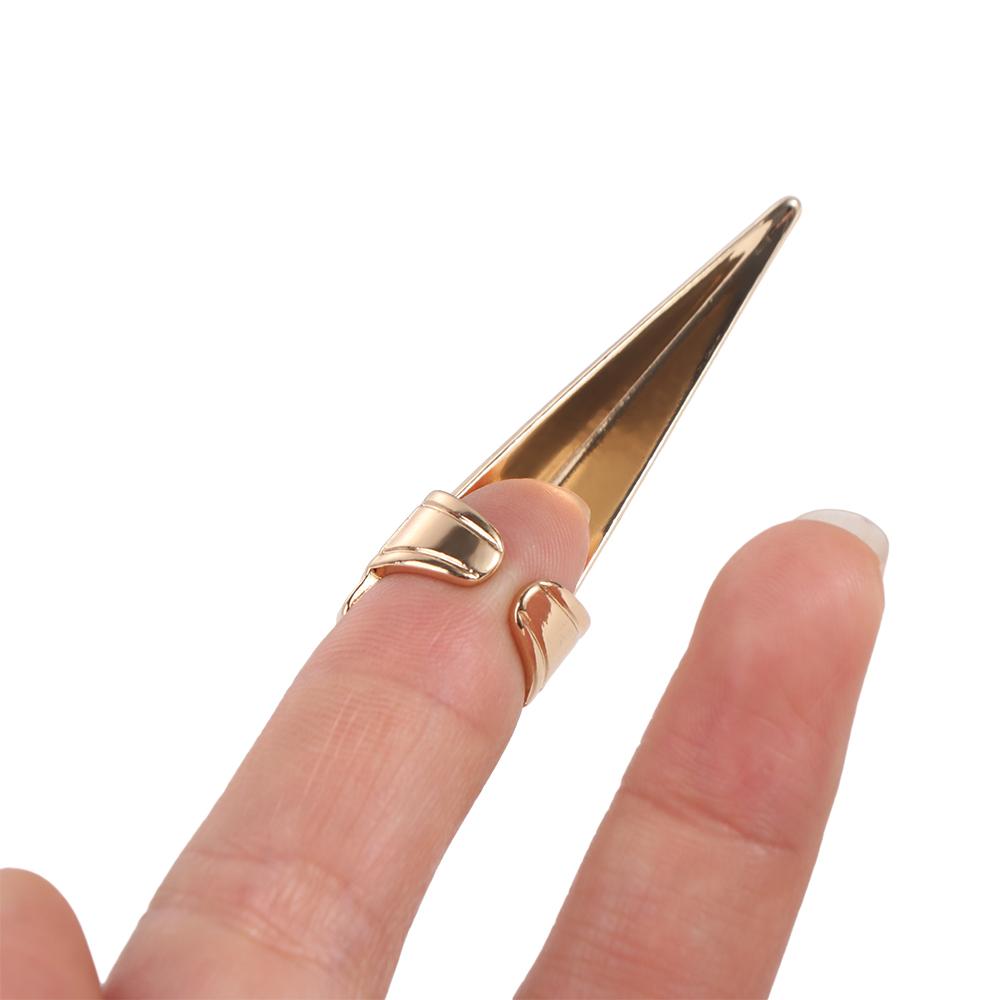 Styling Extension Metal Parting Ring Claw Nail Rings Weaving Finger Tip Ring Braiding Curling Hair Selecting Tools Salon