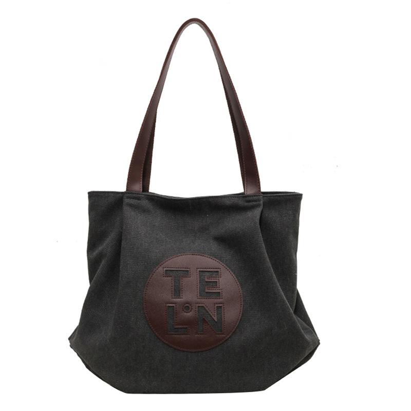 Tote Bag Women'S Canvas Bag Large Capacity Fashion Versatile Casual Shoulder Women'S Bag Luggage