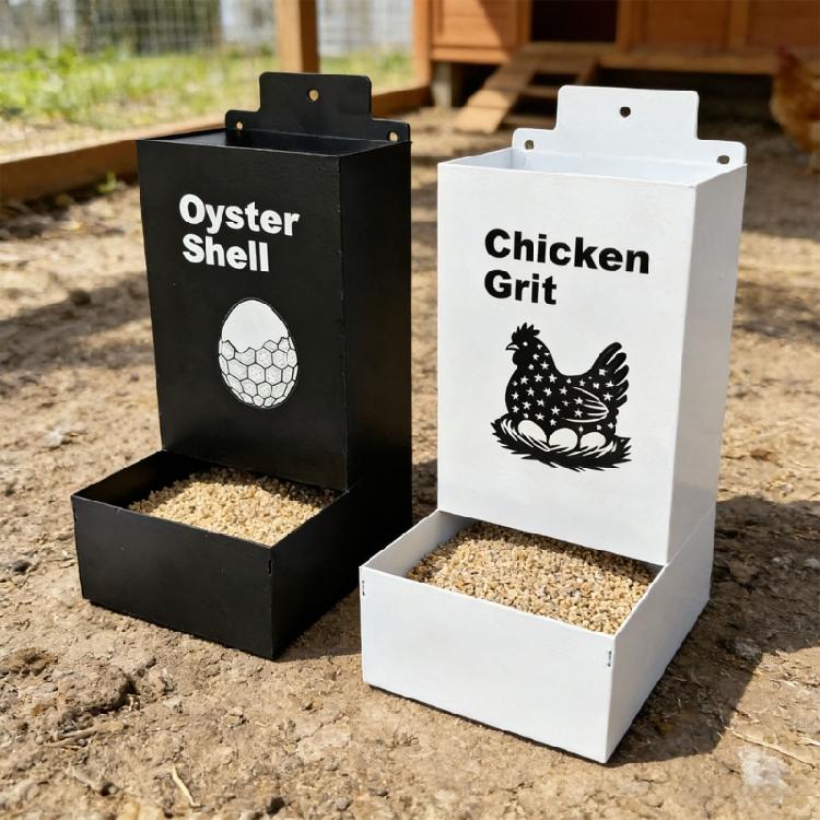 Set Of 2 Premium Metal Food Holders For Poultry Leak Proof Structure Holds 1.3L Per Item Great For Small Groups