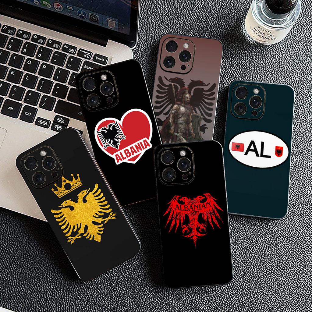 Soft Cover for Samsung Galaxy S24 S25 S23 FE Ultra Plus S7 Edge S25+ S23+ A56 5G Casing Phone Case Albania Love Albanians Flag