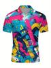 Men'S Short-Sleeve Polo Shirt - Flat Digital Print Pattern - No Texture - Stylish And Easy Short Sleeves, Buttoned, Casual Collared Polo Shirt,