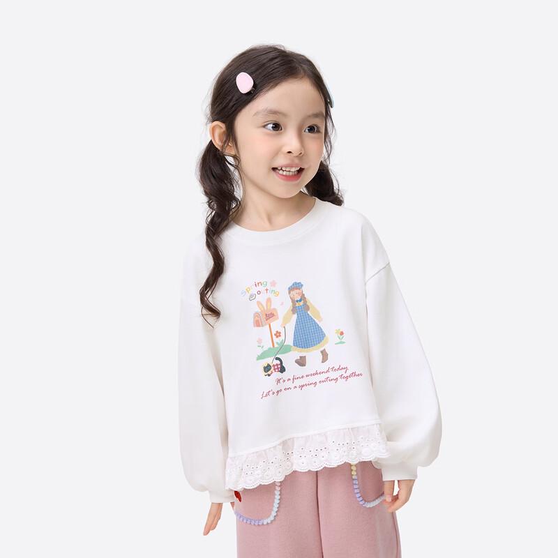 Xiao Yinman Girls  Cartoon Print Long-Sleeve T-Shirt 120