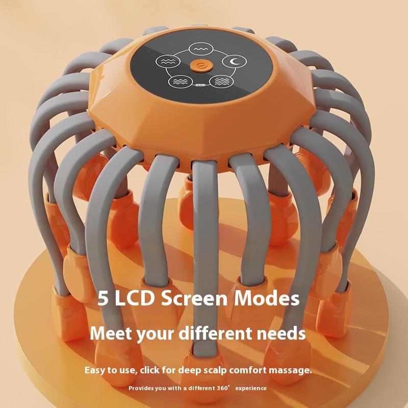 Head Massager Electric 20-claw Octopus Massager Sleeping Acupressure Massager Head Massager Decompression Instrument
