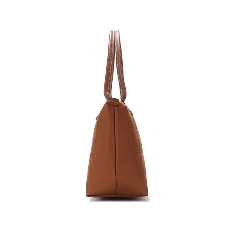 Longchamp Le Pliage 28 Classic Torba z płótna i skóry z długimi rączkami Damskie torby tote Brandy 2605089504