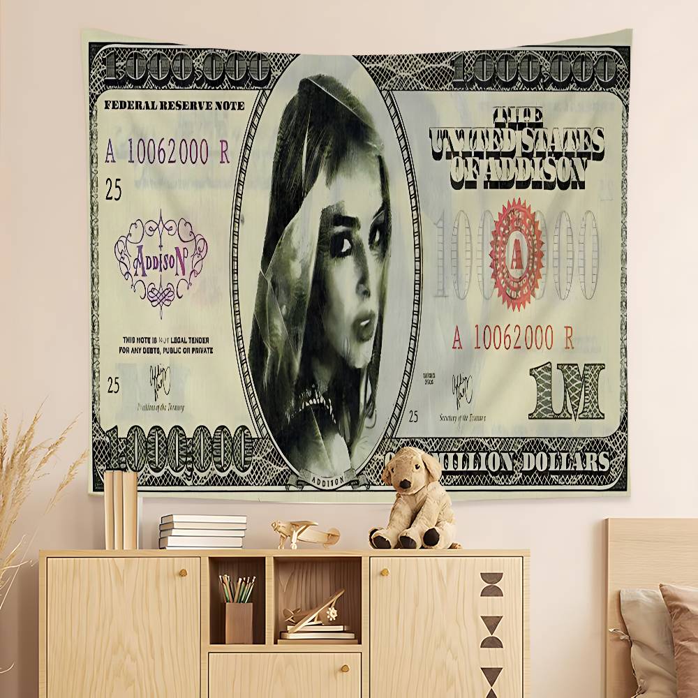 Singer AAddison Rae Printed Large Wall Tapestry Hanging Tarot Hippie Wall Rugs Dorm Art Home Decor