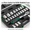 Socket Wrench Kit 72-Tooth Tools Sturdy for Garage