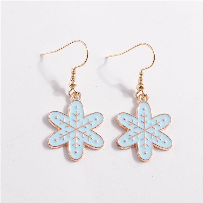 Weihnachtselch & Weihnachtsmann Schneeflocken-Ohrringe mit Persönlichkeit