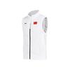 Li Ning National Team Series Comfortable Warm Zipper Stand Collar Vest Women vest White AMRU052-2