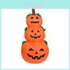 Decoração de Quintal de Abóbora Inflável de Halloween de 4 pés Chamativa com Iluminação LED Vibrante