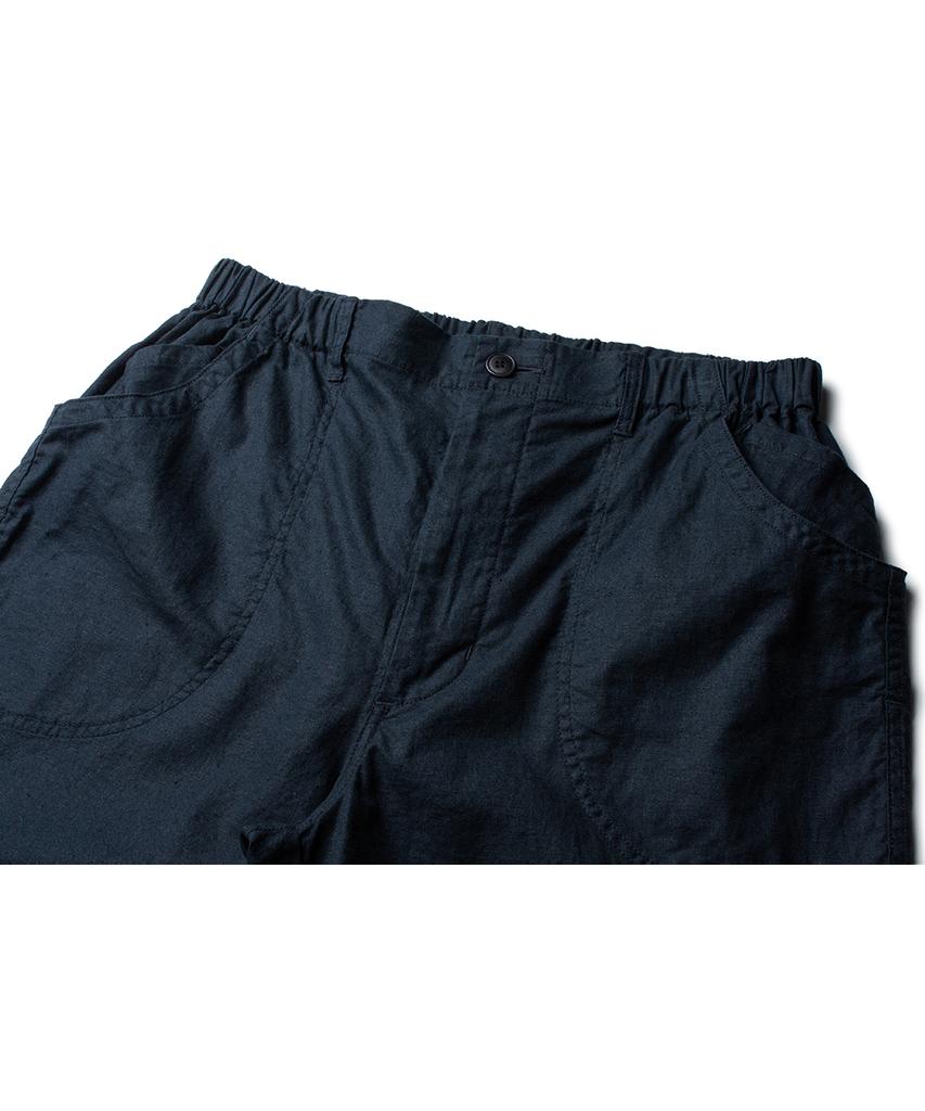 Deoleseukyu Linen Cotton Domingo Pants [Navy]