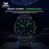 OPK 8142 Chronograph Mens Watch Waterproof Luminous Moon Phase Auto Date Original Luxury Quartz Man Wristwatch