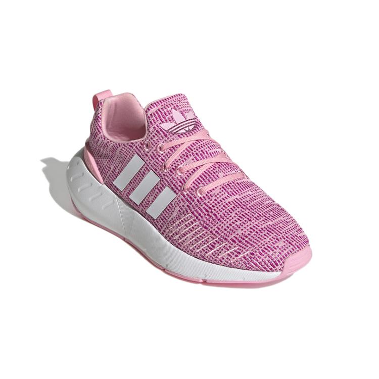 adidas Originals Swift Run 22 J Abrasion Resistant Breathable Low Top Kids' Running Shoes Purple Pink GW8177