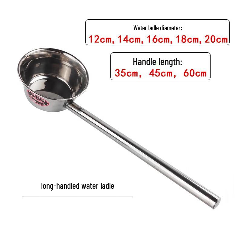 JingZhiFeng Stainless Steel Long-Handled Water Scoop