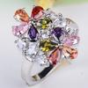 Colorful Zircon Ring Aaa Zircon Ring, High-End Ring Ring.
