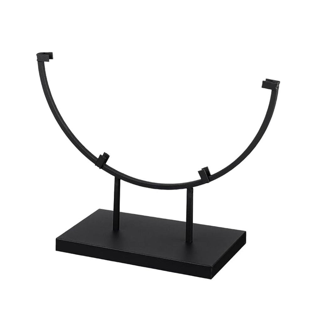 Elegant Round Metal Display Stand for Showcasing Pictures and Decors Items Stained Glass Decorative Art Base Organizers