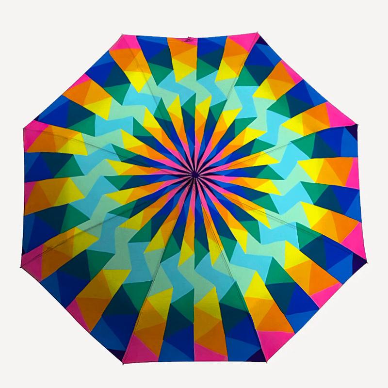 

1PC Kaleidoscope Pattern Automatic Open/close, All-Season Portable Folding Umbrella for Women & Men yy250919168