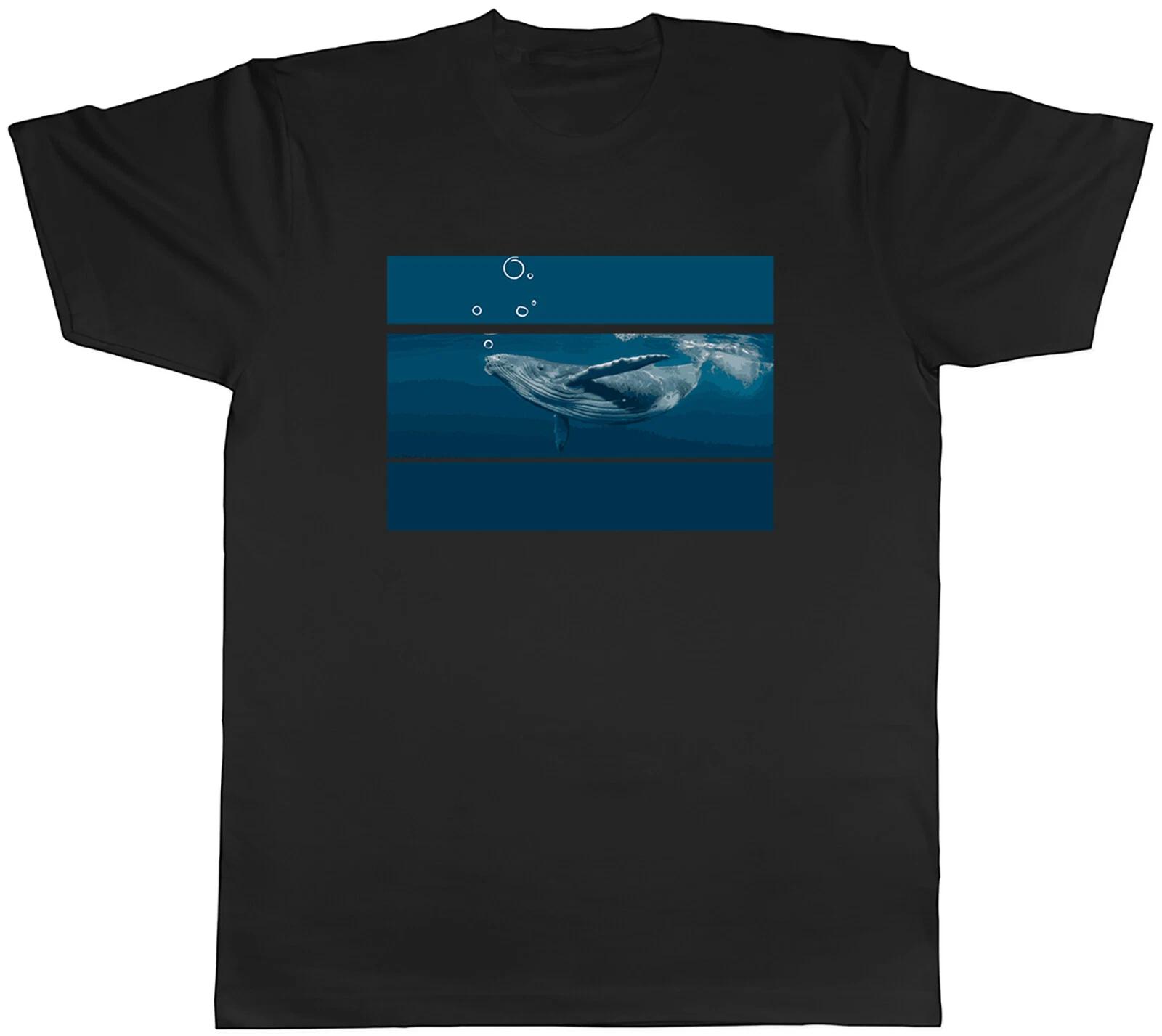 Whale Lover Mens T-Shirt Ocean Sea Mammal Tee Gift M