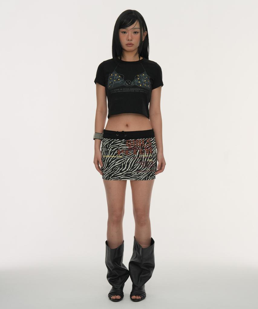 Gillaakaibeu P&G Halter Strap Crop Top_Black
