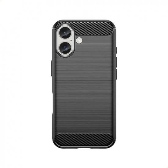 

Phone Case For iPhone 16 Plus ,flexible Tpu Fiber Protective Cover For iPhone 16 Plus чёрный