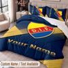 Djurgårdens IF Printed Bedding Set Custom Name Text 1 Duvet Cover 2 Pillowcases For Bedroom