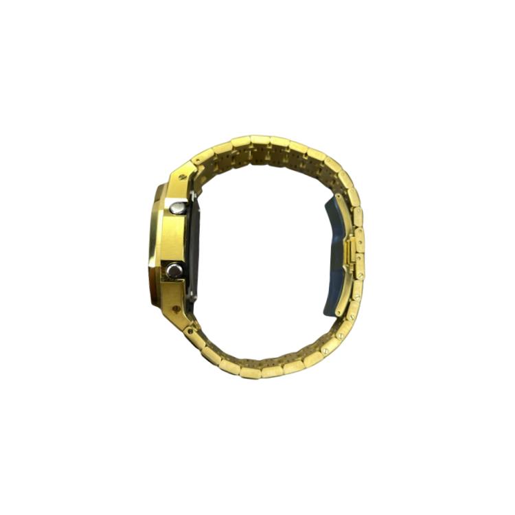 Casio Custom Collection Quartz Movement Stainless Steel Watchband Watch Unisex Gold Dial GA2100-7A(Watch6--)