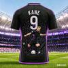 Harry Kane Sommer 3D-Druck Bestickte Familienkleidung Fußballtrikot T-Shirt - Schnelltrocknend Atmungsaktiv Geeignet zum Tragen