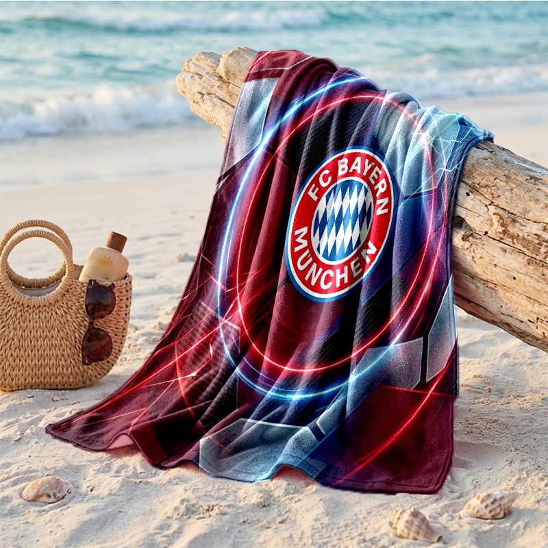 Asciugamano da Spiaggia in Microfibra con Stampa Bayern Monaco Asciugatura Rapida Assorbente Grande Asciugamano per Spiaggia Nuoto Viaggio