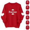 Valentinsdagströjor för kvinnor Kärlekshjärta Grafisk Pullover Rundhalsad Långärmad Topp Valentinsdagströja