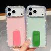 Flash Diamond for Apple 17Air Phone Case Flash Powder for IPhone 16E Straight Mirror Stand 15promax