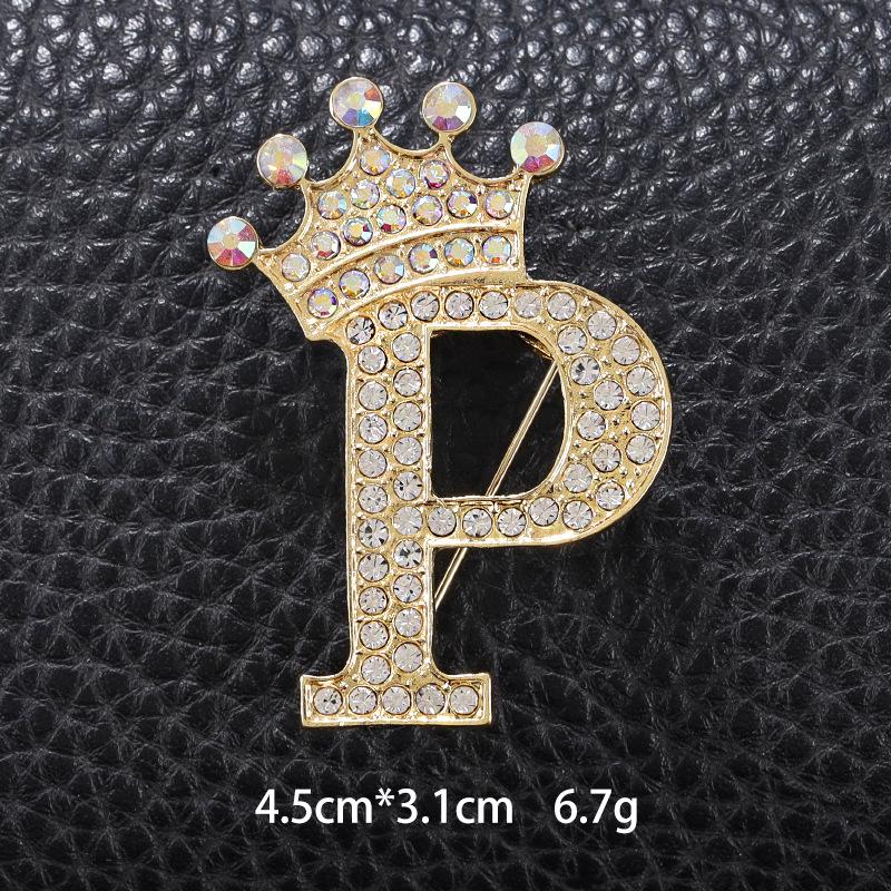 Unisex Versatile English Letter Brooch Lapel Pin for Suits and Clothing