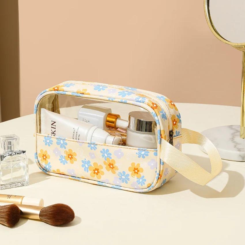 Women's Makeup Bag  3pcs Set Macaron Printed Wash Bag Travel Essential Portable Storage Bags Waterproof Cosmetic Bag Bath Bags