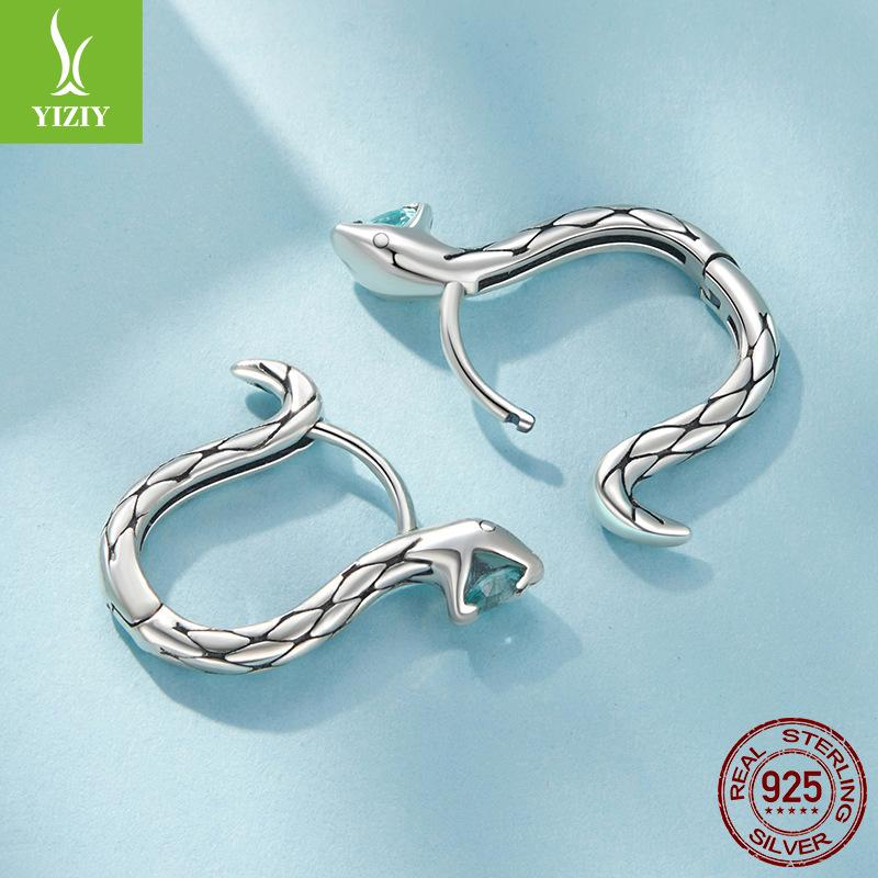 Natal Year Snake Ear Buckle Unisex, Delicate Personality S925 Sterling Silver Earrings Earrings