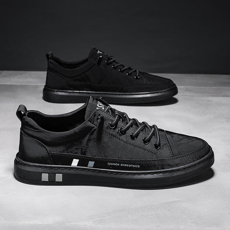 New Breathable Men Shoes Casual solid color lace up shoes Low cut comfortable Sneakers Trendy Male versatile flats Zapatos Homme