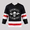 Avenged Sevenfold Crâne Chauve-souris Maillot de Hockey Rouge Unisexe Col en V Manches Longues Uniforme de Hockey Été Respirant Séchage Rapide Vêtements de Sport