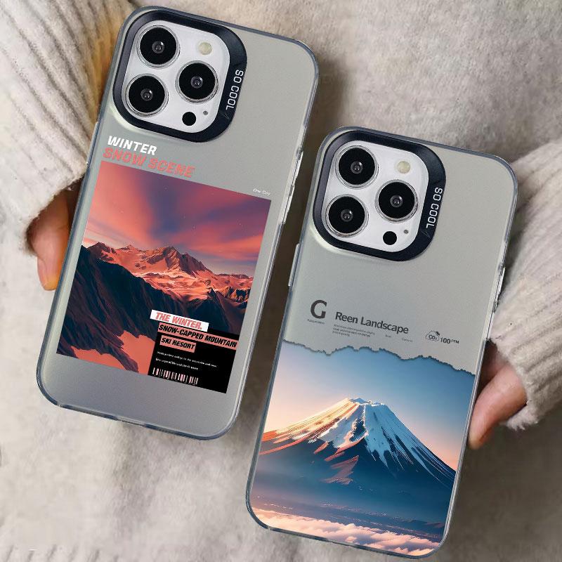 Travel Mountain Beach Proverb Laser Phone Case for Iphone 16 15 14 Pro Max Plus 17 Pro Max 13 12 Mini 11 Pro Max Cover Fundas