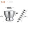 304 Stainless Steel Manual Garlic Press & Grinder - Garlic Mortar, Pestle, Crusher, Paste Maker, Medicine Grinder.