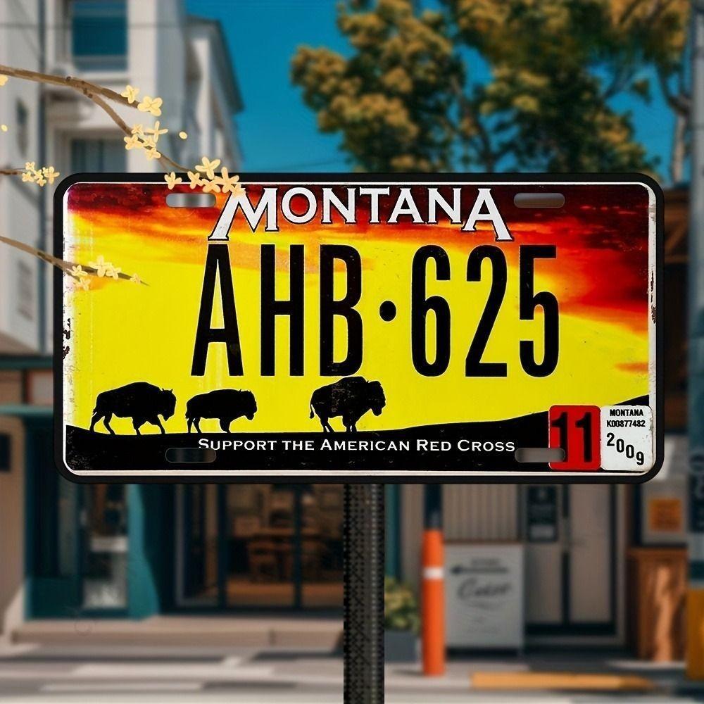 Souvenir Number for the Car , Car Number Plate for Interior Decoration, Metal, 15x30 Cm