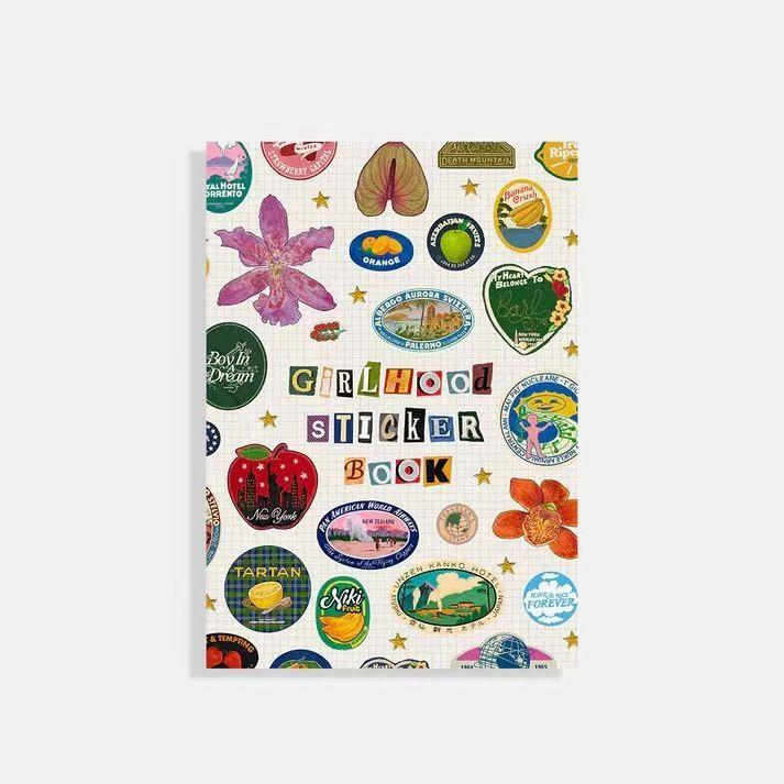 

Girlhood Sticker Book - Vintage Style Stickers for Fridge Notebooks Planners Suitcases Luggage Laptop DIY Gift Girl Craft Lovers Stripe