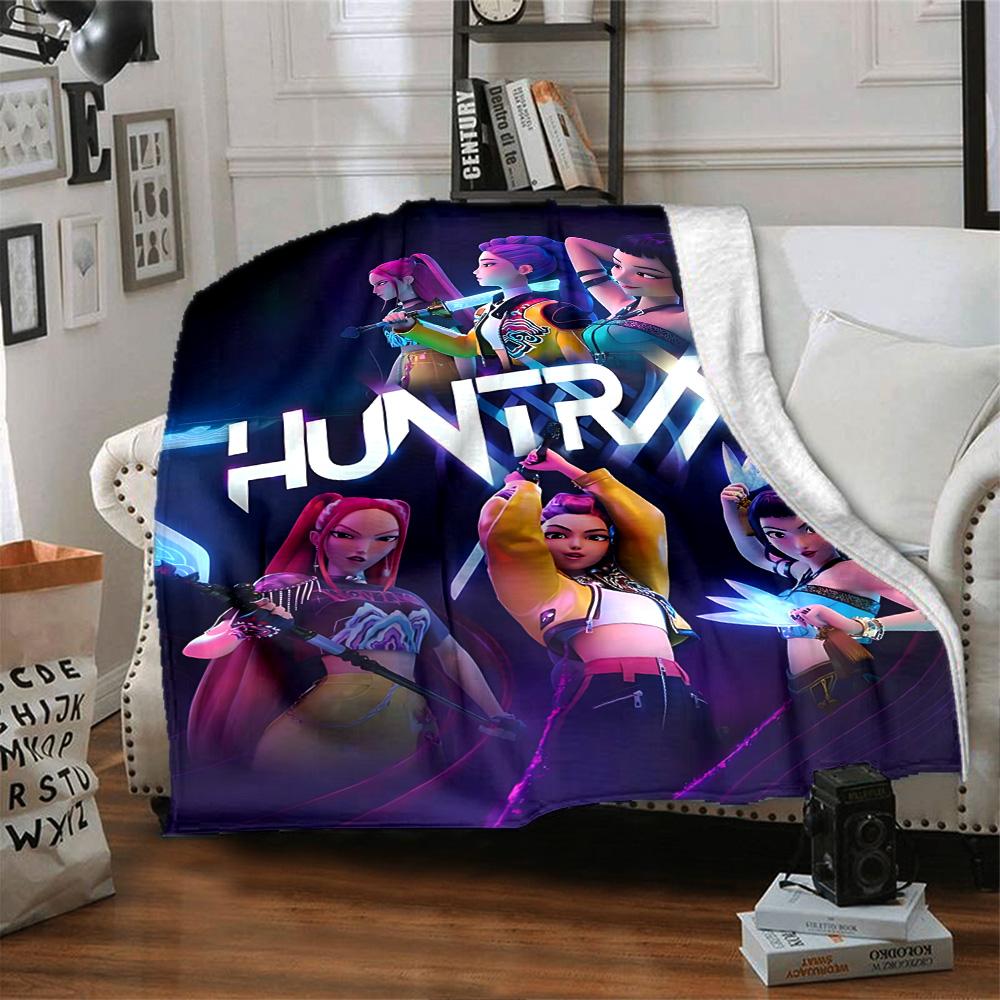 Huntrax Future Fashion Icons Flannel Blanket Super Soft Warm Cozy Blanket For Sofa Bed Office Travel Allseason Home Decor Gift