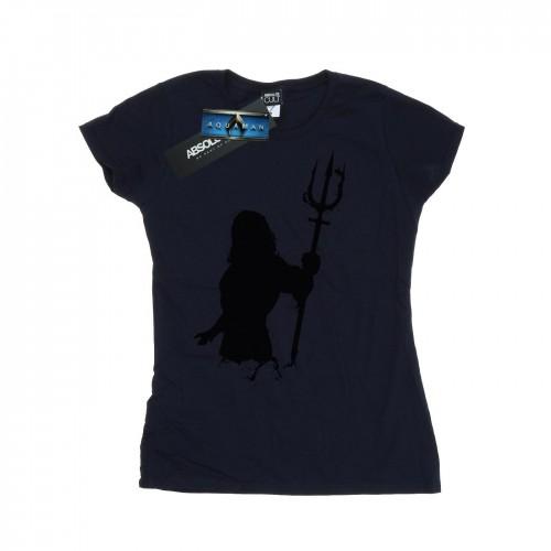 

DC Comics Womens/Ladies Aquaman Mono Silhouette Cotton T-Shirt XXL білий
