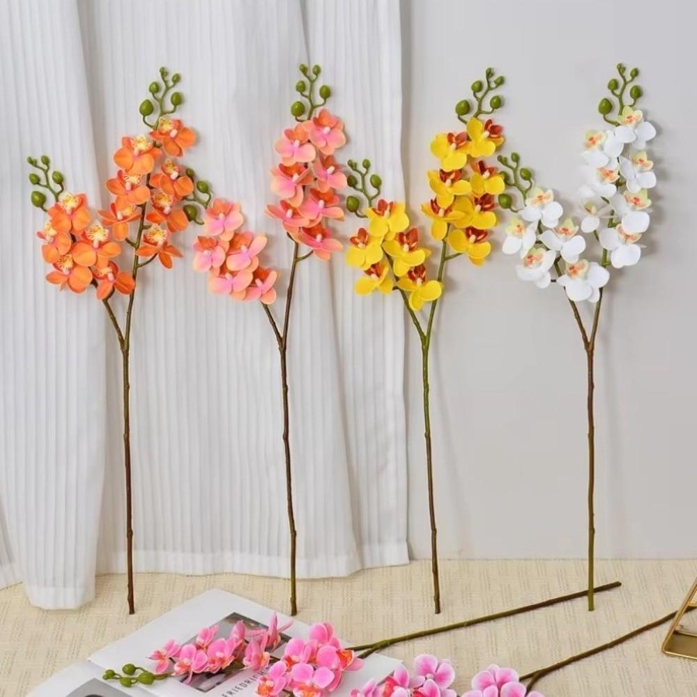 12 Heads Artificial Phalaenopsis Flower Single Branch Moth Orchid Simulation Butterfly Orchid Flower Arrangement DIY