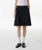 Musinsa Standard Woman Women'S Panel Slit Knee Length Skirt [Black]