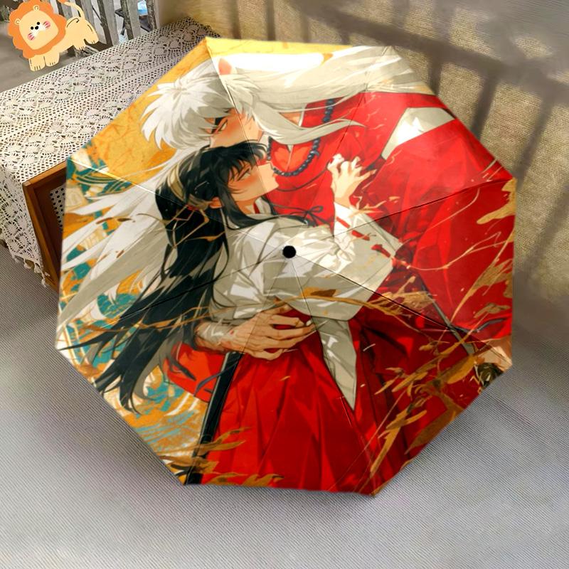 Whispers Cloak Folding Umbrella Portable 8 Paraphenoid Bones Sun Umbrella Three Folds Travel
