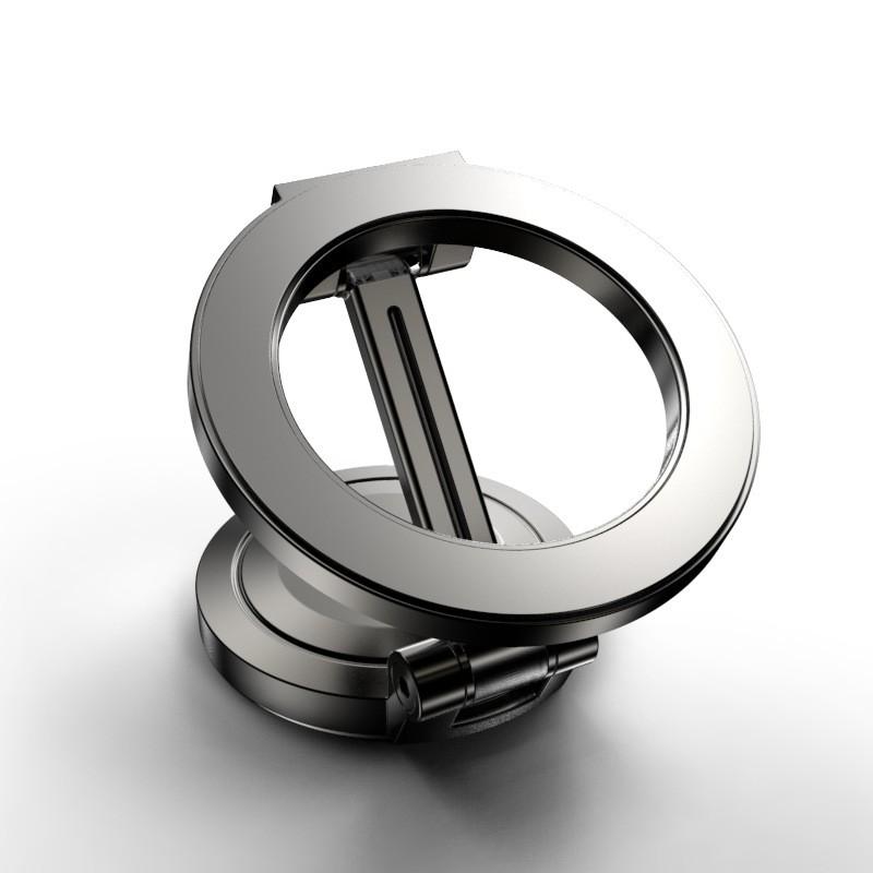 Magnetic Car Phone Holder With Foldable Zinc Alloy Mount Suction Cup Dashboard Auto Smartphone Stand