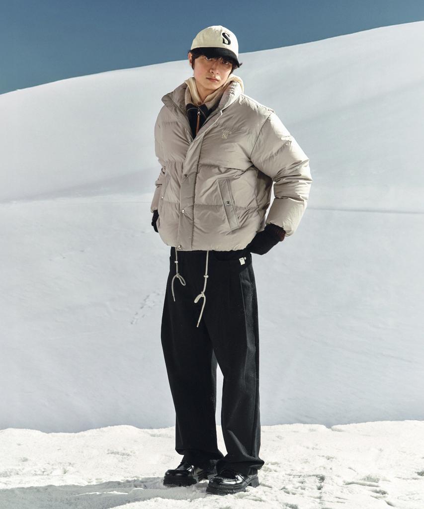 Satur Lauren Puffer Duck Down Padded Jacket Grey